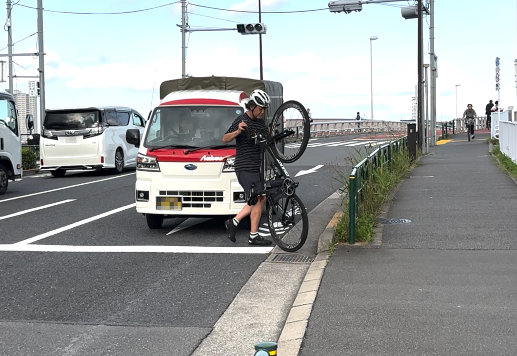 自転車の二段階右折イメージ