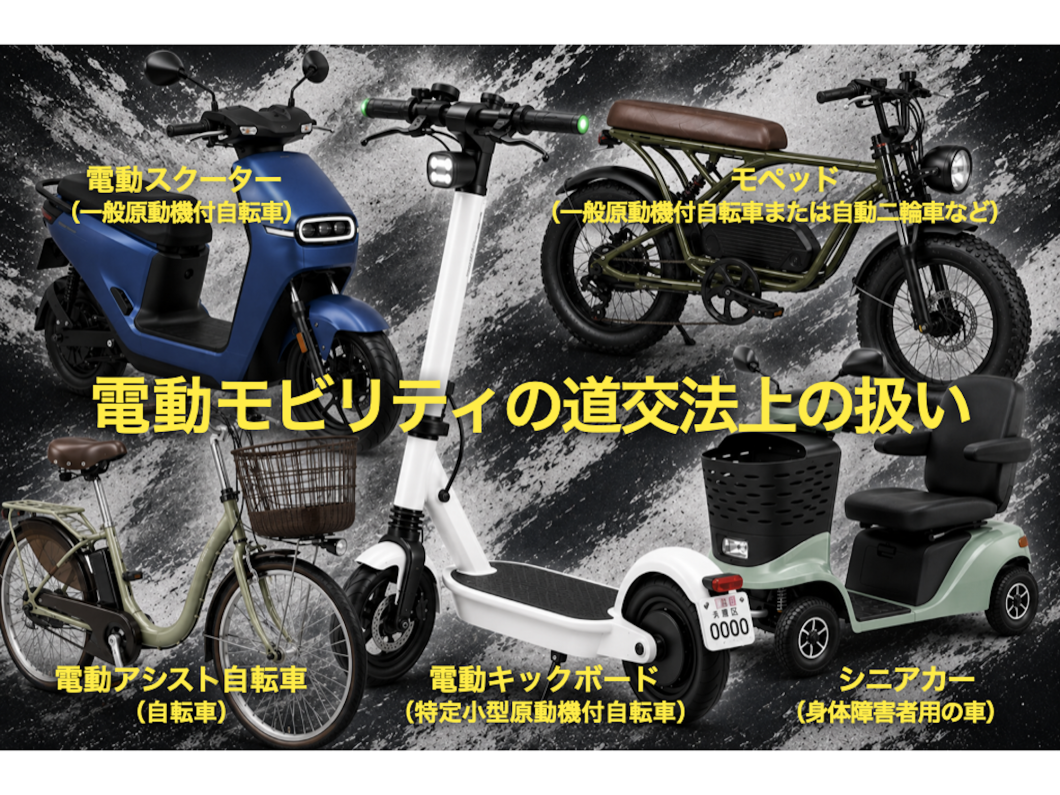 「特定小型原動機付自転車」10の謎ルール。電動モビリティイメージ